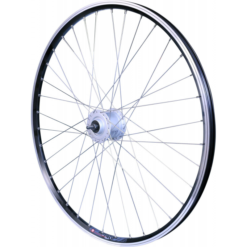 Front wheel Mach1 M260 Black - 28" - Shimano Dynamo DH C3000 2.4W - Nuts
