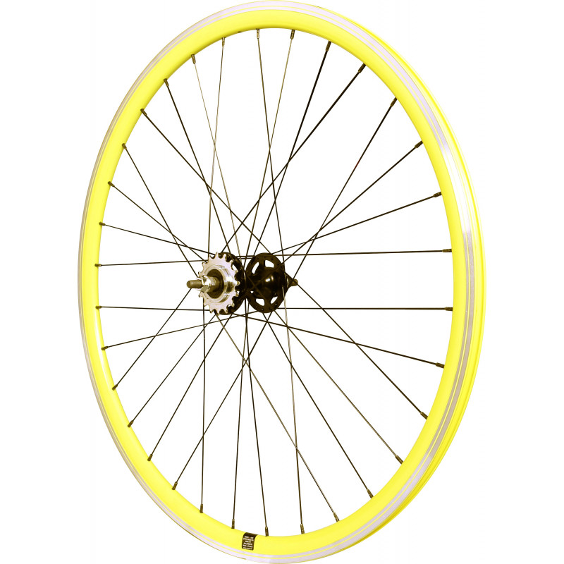 Rear wheel Mach1 550 Yellow - Velox Track Flip/Flop - Nuts Rear wheel Mach1 550 Yellow - Velox Track Flip/Flop - Nuts