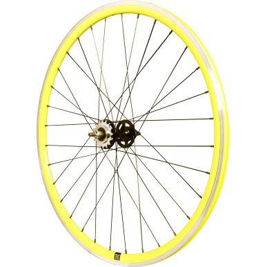 Rear wheel Mach1 550 Yellow - Velox Track Flip/Flop - Nuts