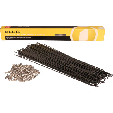 Mach1 PLUS stainless-steel spokes 2mm - Black (box of 100)