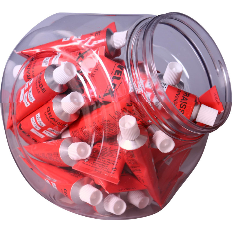 Velox universal pink grease, jar of 30 × 25 g tubes Velox universal pink grease, jar of 30 × 25 g tubes