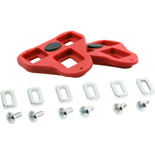Schuhplatten Velox kompatibel mit Look Delta Pedalen - Rot 9° (Paar)