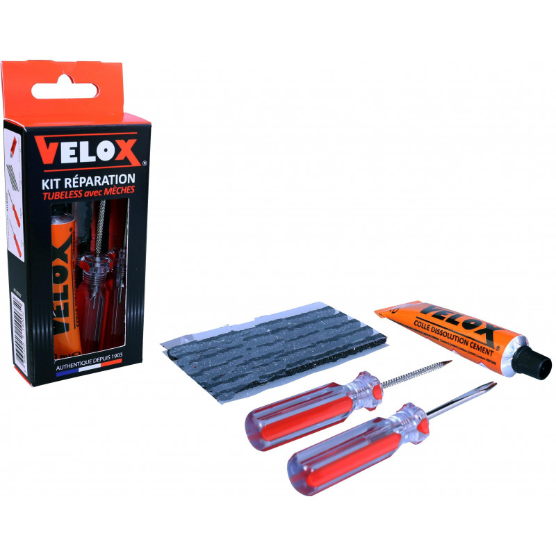 Kit Réparation VTT Tubeless avec Mèches Velox Velox RTUBS02 Réparation