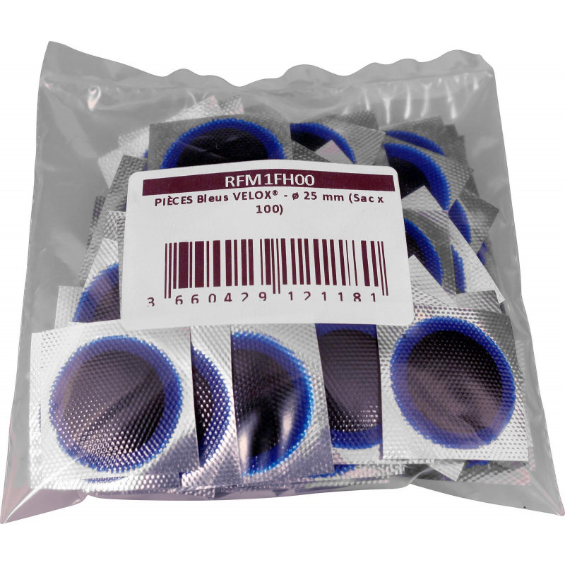 Reinforced repair patches Velox - ø25mm - Bag of 100 Reinforced repair patches Velox - ø25mm - Bag of 100