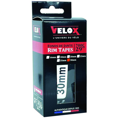 Rim tape high pressure Velox - Road 700C / MTB 29" - 30mm (pair)