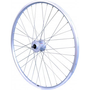 Vorderrad Mach1 ER-10 Silber - 26" - Shimano Dynamo DH C3000 3W - Muttern