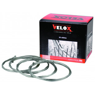 Derailleur cable Velox pre-stretched Simplex / Gripshift - Stainless steel (box of 25)