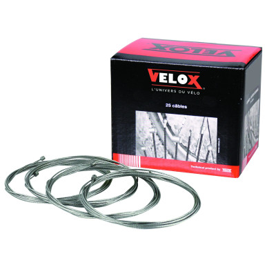 Derailleur cable Velox pre-stretched Simplex / Gripshift - Stainless steel (box of 25)