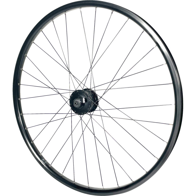 Front wheel Mach1 M910 Black - 28" - Shimano Dynamo DH3D37 6V/3.0W CenterLock - Nuts