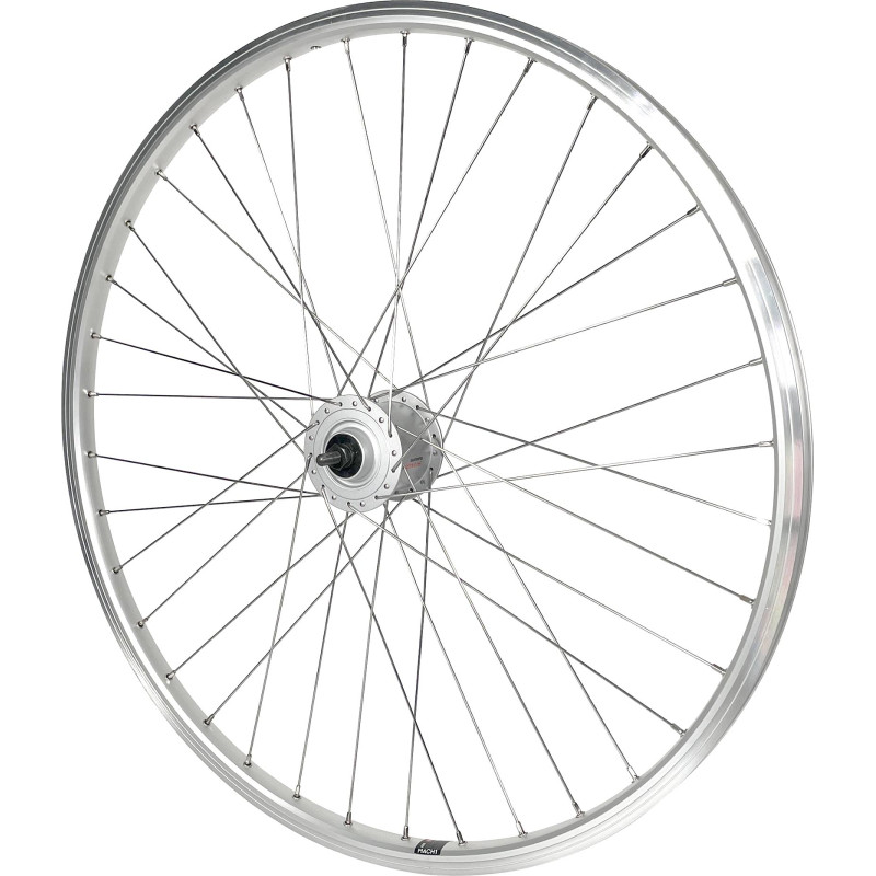 Front wheel Mach1 M260 Silver - 28" - Shimano Dynamo DH C3000 3W - Nuts