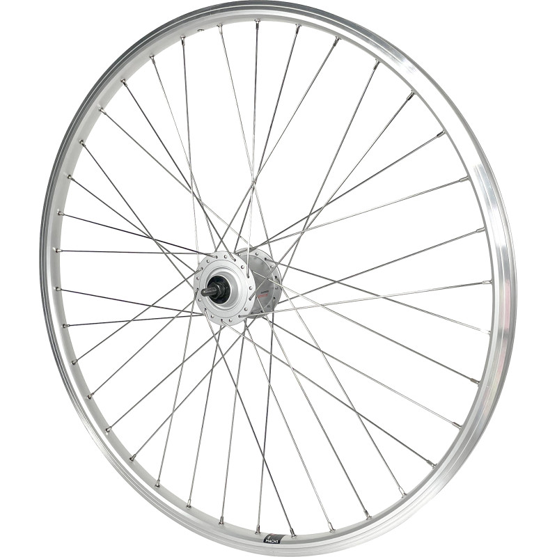 Front wheel Mach1 M260 Silver - 28" - Shimano Dynamo DH C3000 2.4W - Nuts