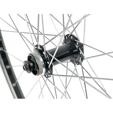 Front wheel Mach1 M840 Black - 28" - Shimano QC300 CenterLock - Quick release