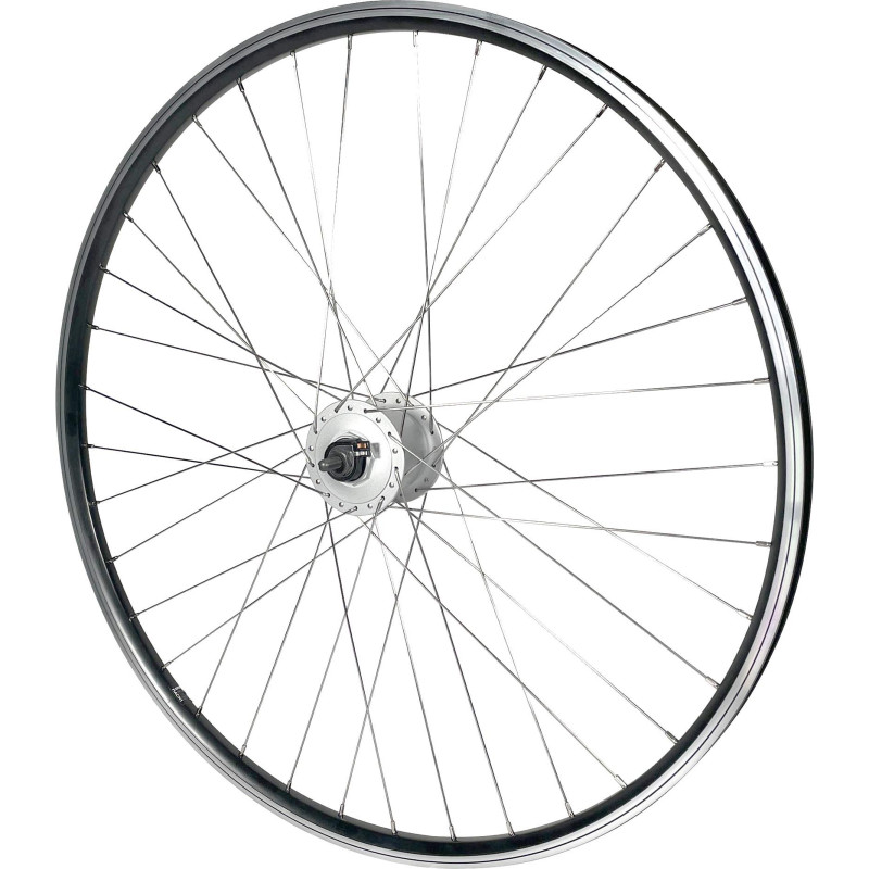 Front wheel Mach1 ER-10 Black - 26" - Shimano Dynamo DH C3000 2.4W - Nuts
