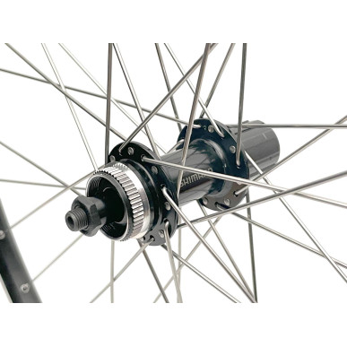 Rear wheel Mach1 Combo+ Black / M670 - 29" - Shimano QC400 CenterLock K7 9/10/11V - Quick release