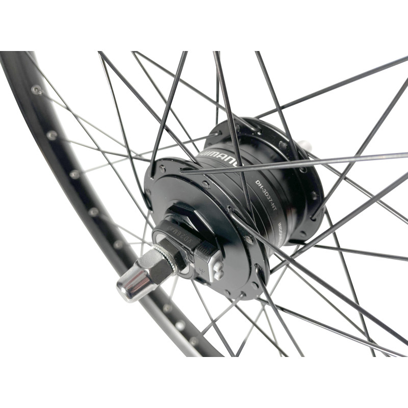 Front wheel Mach1 Trucky 30 - 24" - Shimano Dynamo DH3D37 6V/3.0W CenterLock - Nuts