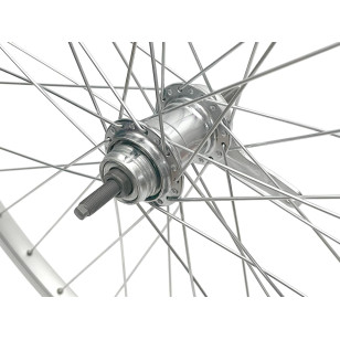Rear wheel Mach1 M110 Silver - 27.5" (650B) - Velosteel Coaster brake 18T - Nuts