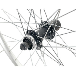Achterwiel Mach1 ER-10 Zilver - 26" - Shimano QC300 CenterLock K7 9/10/11-speed - Snelspanner