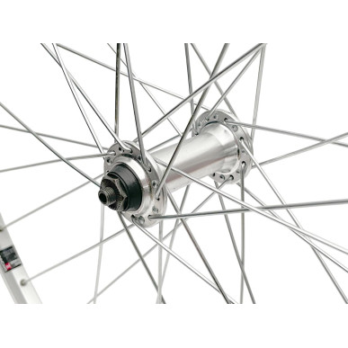 Front wheel Mach1 ER-10 Silver - 28" - Velox Urban - Quick release