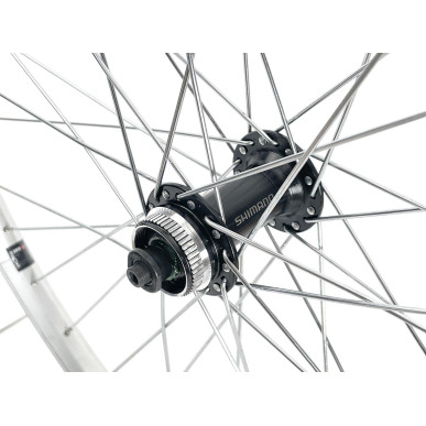 Front wheel Mach1 M110 Silver - 26" - Shimano QC300 CenterLock - Quick release