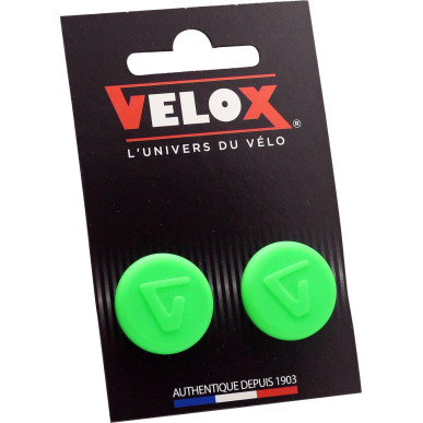 Handlebar end caps Velox - Green Fluo (pair)