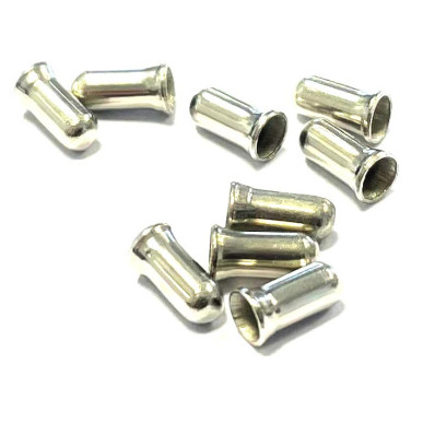 Chrome-plated crimp cable end caps (bag of 500)