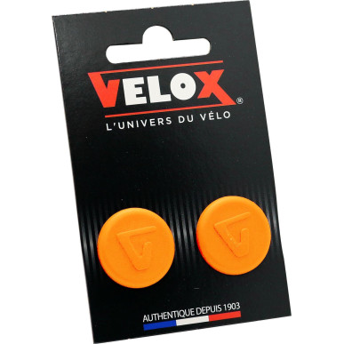 Handlebar end caps Velox - Orange Fluo (pair)