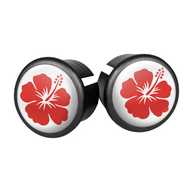 Handlebar end caps Velox - Hawaiian Flower (pair)