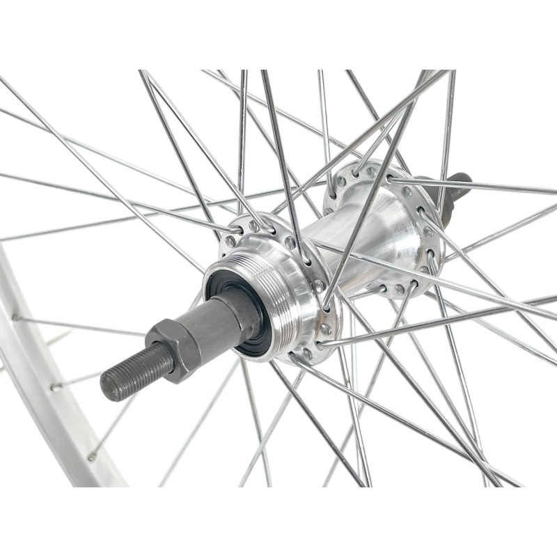 Rear wheel Rigida Silver - 650x30A - Velox Urban RL 1V - Nuts