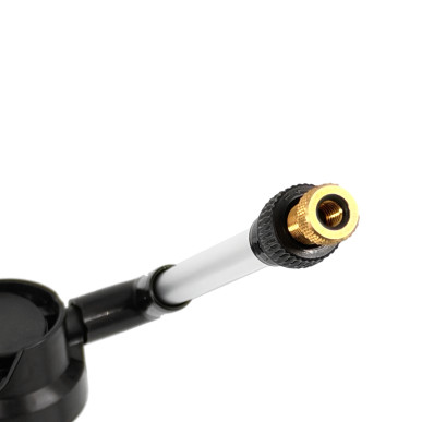 Flexible hose of the Velox e-bike puncture repair spray 100 ml, plastic head and brass tip for Presta valves
